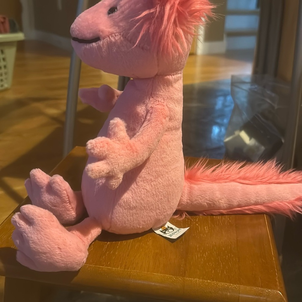 Jellycat Pink Stuffed Animal with Fluffy Ears and Cheerful Smile - Picture 2 of 4